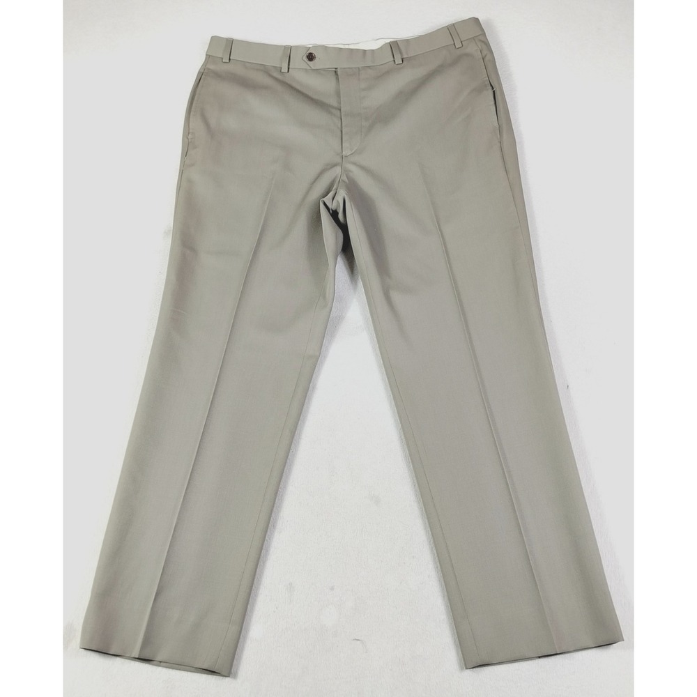 Brooks Brothers Pants Mens 40 Beige Wool Madison Fit Dress Slacks Office Career